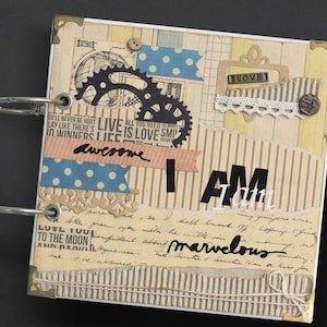 Custom &quot;I am marvelous&quot; Scrapbook: Handmade DIY Photo Album