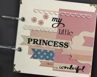 Álbum de recortes personalizado de princesa, álbum de fotos, regalo personalizado para bebé