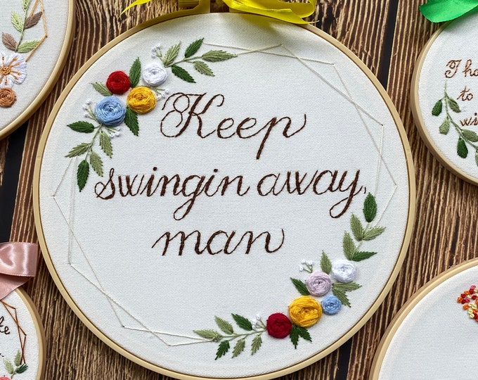 Custom text embroidery, embroidered wall decor, Hand embroidery designs, botanical embroidery, Custom Embroidery Hoop, Unique Love Gift