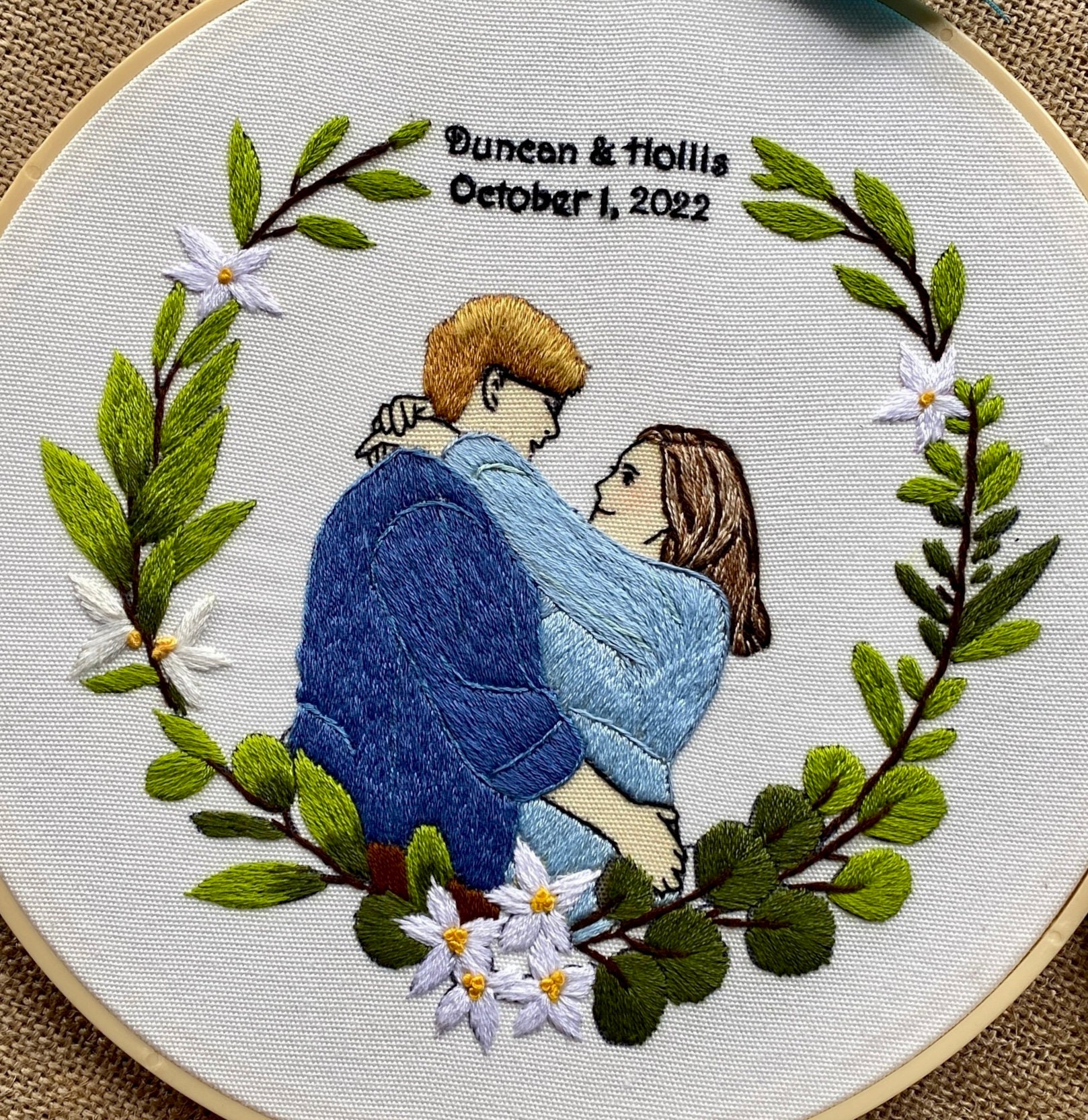 Embroidered Portrait From Photo Loved One Portrait Hand - Etsy