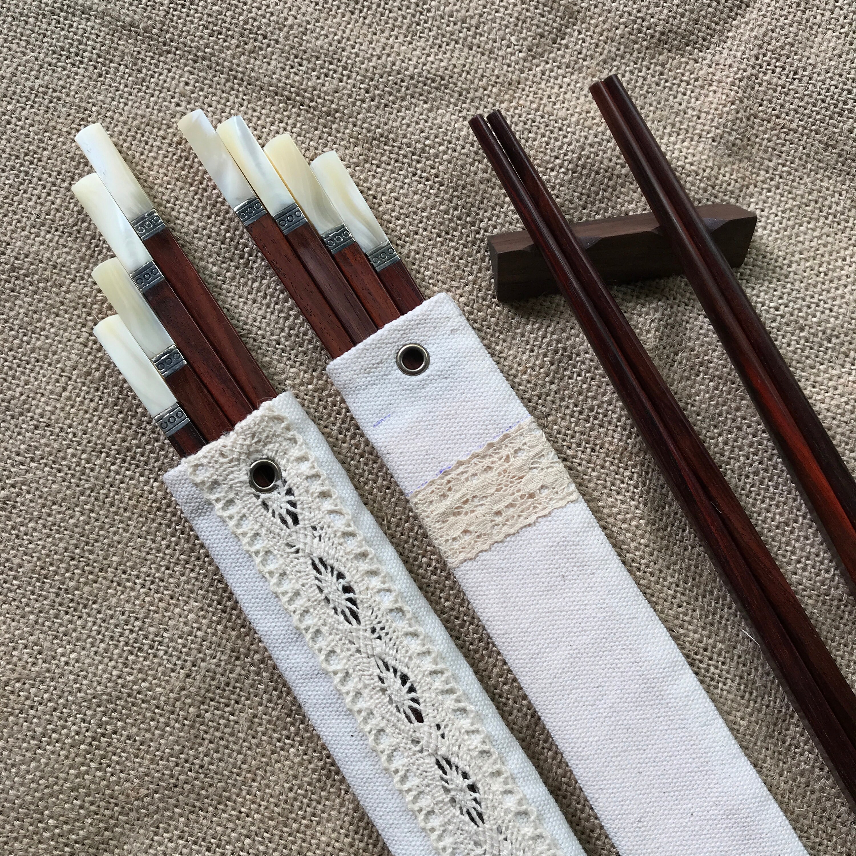 Baguettes Silver & Seashell