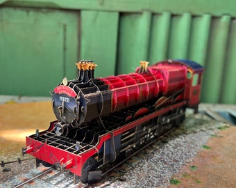 3D Pop-Up Steam Train Card with LED: Handmade Wooden Greeting Card