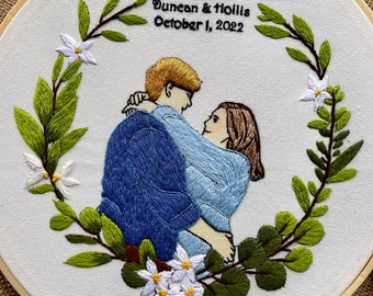 Custom Hand Embroidered Portrait - Personalized Photo to Embroidery