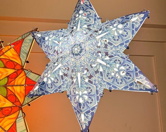 Snowflake Star Lantern - All-Weather Hanging Decor, Waterproof Star Light, Easy Assembly, Seasonal Decoration
