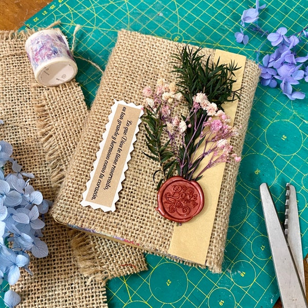 Premium Gift Wrapping add-on, Personalized gift box with custom name, dried flowers, wax seal, unique love gifts, anniversary gifts