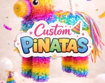 Piñata personalizzata / Decorazioni di lusso per feste / Piñata di compleanno personalizzata / Elemento distintivo per eventi / Piñata fatta a mano / Tema neutro per feste