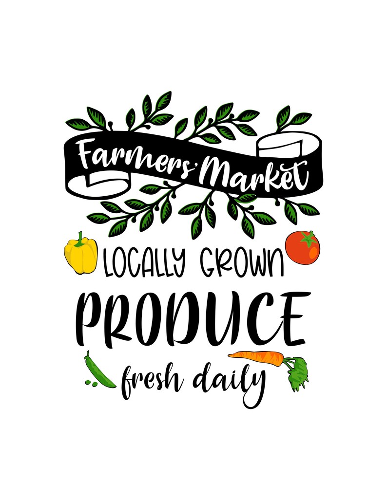 Farmers Market Wall Art SVG Cut File Digital File - Etsy