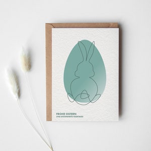 Cartolina di Pasqua 'Buona Pasqua' | Motivo 2 | Fine line art | DIN A6