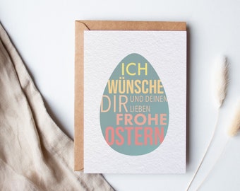 carte postale de Pâques | Typographie | DIN A6