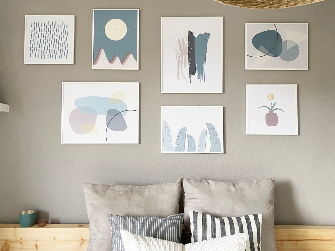 Poster Set figures in Minimalism Minimalist Different Colors - Etsy