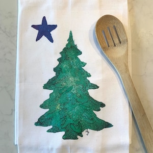 Maine flag tea towel