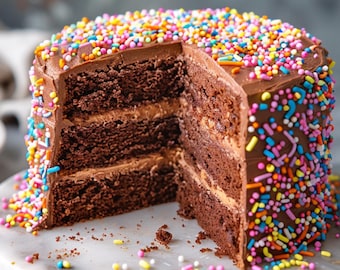Decadent Dark Chocolate Cake Recipe (Digital Download)