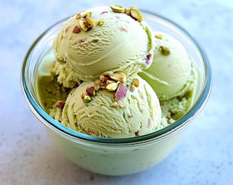 Homemade Pistachio Ice Cream Recipe: Digital PDF Download