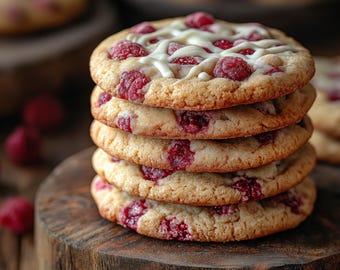 Stuffed Raspberry Cheesecake Cookies Recipe PDF, Gourmet White Chocolate Berry Cookie