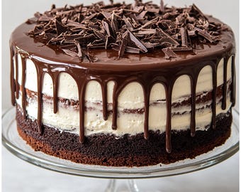 Triple Chocolate Mousse Cake Recipe: Layered Dessert (PDF)