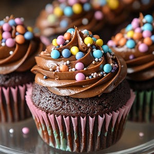 Chocolate Cupcake Recipe: Frosting & Sprinkles (Digital PDF Download)