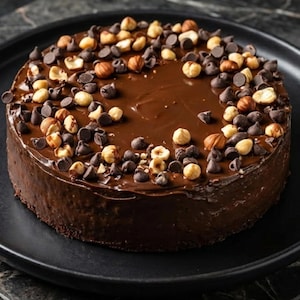 Hazelnut Chocolate Fudge Cake Recipe PDF, Rich Nutty Dessert, Gourmet Baking Download