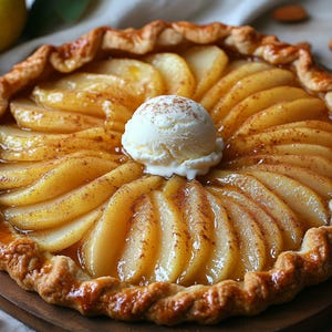 Cinnamon Pear Galette Recipe: Elegant Rustic Dessert (Digital PDF Download)
