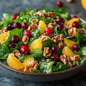 Cranberry Walnut Salad Recipe, Festive Holiday Side Dish, Citrus Vinaigrette, Vegan Christmas PDF