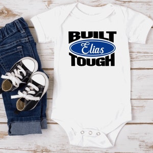 Ford car baby Onesie®, car Onesie®, custom name baby bodysuit for baby boy, future rider, new baby rider, baby boy car Onesie®