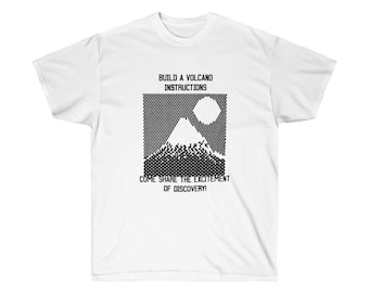 Build Your Own Volcano Instructions! T-Shirt | White Tee | Creativity | Craft | DIY