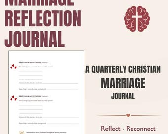 Quarterly Relationship Journal | Christian Couples Reflection Tool | Reconnect, Reflect & Strengthen Your Marriage