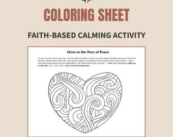 Nervous System Coloring Page | Christian Emotional Regulation Tool | Anxiety Relief, Somatic Stress Reset & Faith-Based Calm