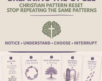 Werkblad Herhalende Patronen | 4 Pagina's tellende Christelijke Gids voor het Doorbreken van Herhalingspatronen | Printbaar Werkblad Familiepatronen, Reacties & Gedragsverandering