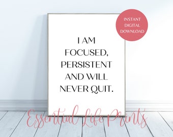Minimalist Poster, Printable Wall Art, Motivational Quotes, Home Office Decor, Downloadable Prints, Entrepreneur Quotes, Inspirational Print