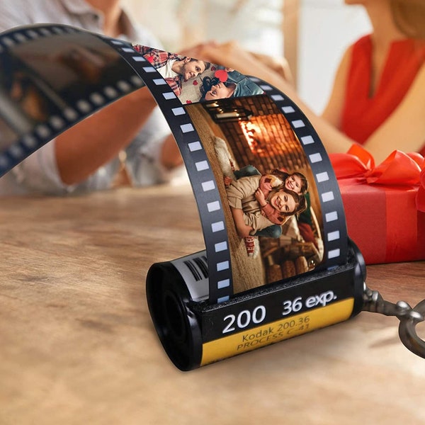 Roll Film Keychain, Photo Film Roll, Movie Keychain Roll, Personalized Keychain, Customized Keychain Roll, Unique Gift Ideas, Couple Gifts