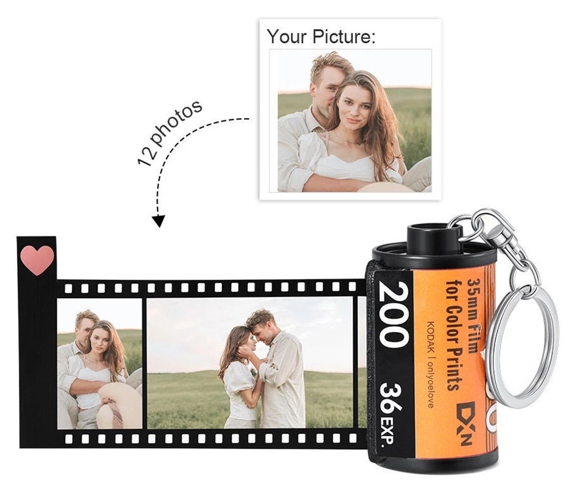 Camera Roll Keychain Personalized Anniversary Gift Etsy