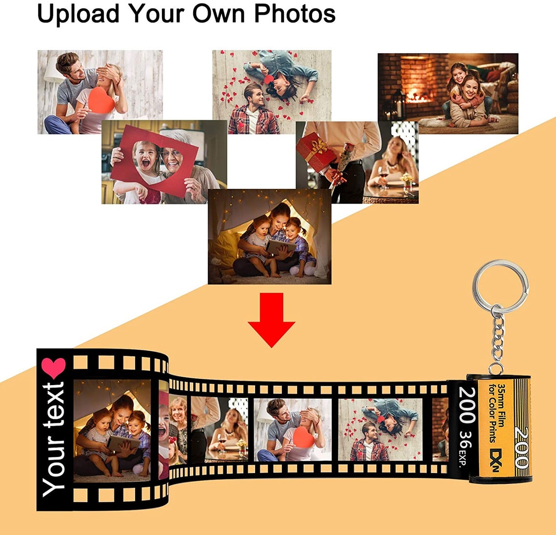 Camera Roll Keychain Personalized Anniversary Gift Etsy