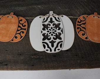 pumpkin banner, fall banner, fall décor, DIY blank wood, DIY wood banner, DIY fall banner, pumpkin décor, autumn banner, autumn décor, 3D