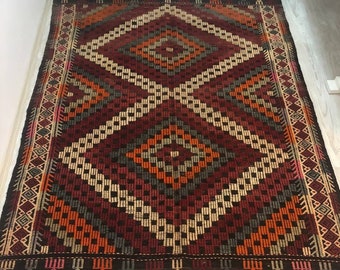 Persian/turkish kilim rug Afghan veg dyed Cotton handwoven Home Doormat 60*90cm 