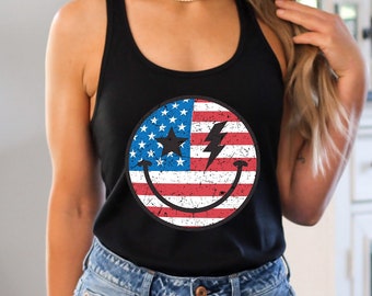 Retro Party in the USA Tank Top, 4th of July Tank, Retro funny fourth Tank, Womens 4th of July Tank, America Patriotic Tee, Independence Day