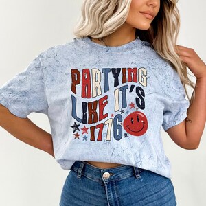 Retro USA Tie Dye Comfort Colors shirt,Freedom Tour,Retro fourth shirt, Womens 4th of July shirt,America Patriotic Shirt, Independence