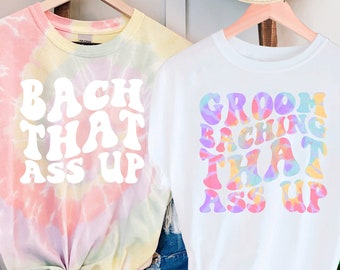 Bachelorette Party Shirts, Bach That Ass Up, Grooms Bathing That Ass T-Shirt,Retro Graphic Tee, For Her,Bridal Party Shirts, Girls Trip