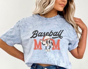 Tie Dye Baseball Mom Shirt: Vintage Sports Fan Comfort Colors Tee