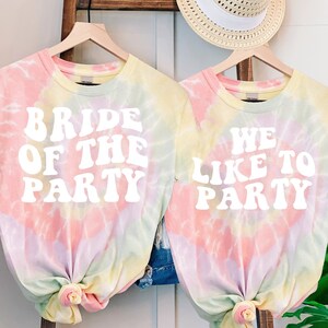 Bachelorette Party Shirts, Bride Of The Party,We Like To Party Graphic T-Shirt,Retro Graphic Tee, For Her,Bridal Party Shirts,Girls Trip