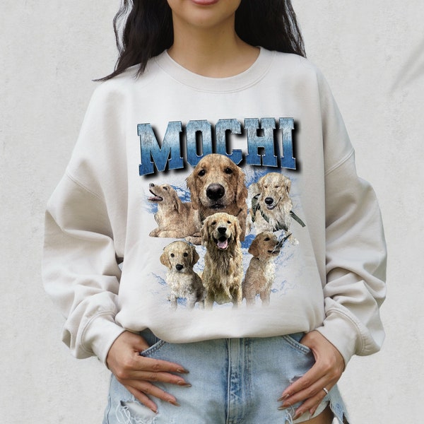 Custom Dog Sweatshirt, Custom Retro Dog Sweater, Collage Sweatshirt, 90's Retro Sweater, Custom Dog, Dog mom Crewneck, Dog Momma, Dog Dad