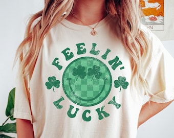 Retro St Patrick's Day Shirt: Comfort Colors Fabric, Unisex Fit, Day Drinking Tee