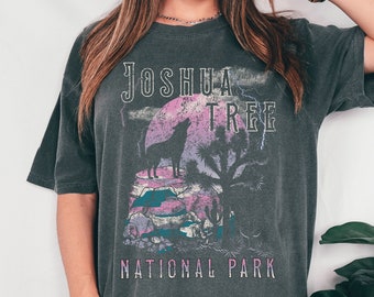 Retro Western Comfort Farben Shirt, Joshua Tree Nationalpark Shirt, Vintage Shirt, Oversized Shirt, Retro Grafik Shirt, Distressed Shirt