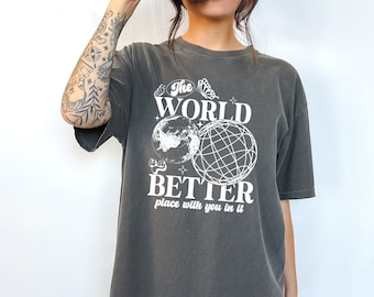 Comfort Colors Graphic Tee – Oversized Soft Cotton, Positive Message Shirt