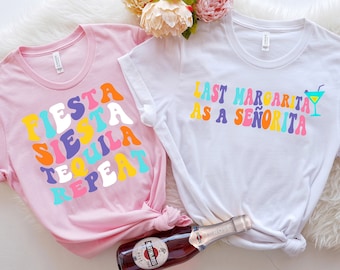 Bachelorette Fiesta Siesta Shirt: Bridal Party Apparel, Cotton Blend (Unisex)