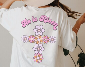 He Is Risen Easter Shirt: Christian Faith Apparel, Soft Cotton Blend (Unisex)