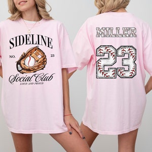 Custom Baseball Mom Tee – Personalized Name & Number, Soft Cotton Sports Apparel