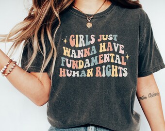 Camiseta Comfort Colors Derechos Humanos: Camiseta Pro Elección Feminista Justicia Social