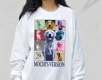 Custom Dog Sweatshirt,  Dog Sweater, Concert Collage Sweatshirt, Dog Eras Pullover, Dog, Mom Crewneck, Dog, Momma, Dog, Dad,  Version