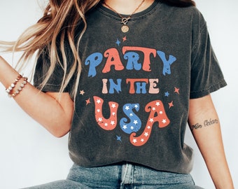 Retro Party in the USA shirt, 4th of July tee, Retro funny fourth shirt, Womens 4th of July shirt, America Patriotic Shirt, Independence Day