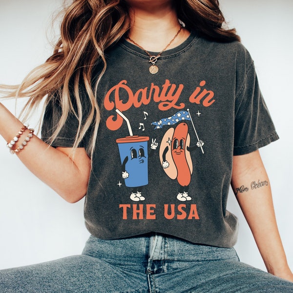 Retro Party in the USA shirt, 4th of July tee, Retro funny fourth shirt, Womens 4th of July shirt, America Patriotic Shirt, Independence Day